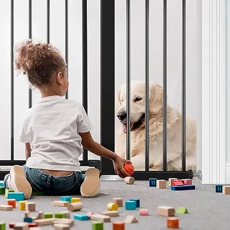 Best Selling Double Lock Baby Gate for Stairs Super Wide Steel Material Security Gate Easy Installation for Bath Safety