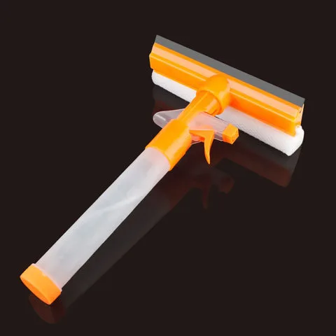 Hot Sale 3 in 1 Spray Window Cleaner Squeegee Glass Wiper Window Washer Combination T Bar Sponge Head Glass Rubber Scraper
