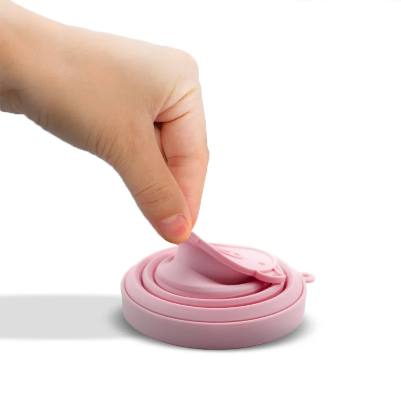 Sweet Pig Collapsible Silicone Water Cup Folding and Expandable tea Cup Travel Water Travel Hiking Camping Foldable Cup