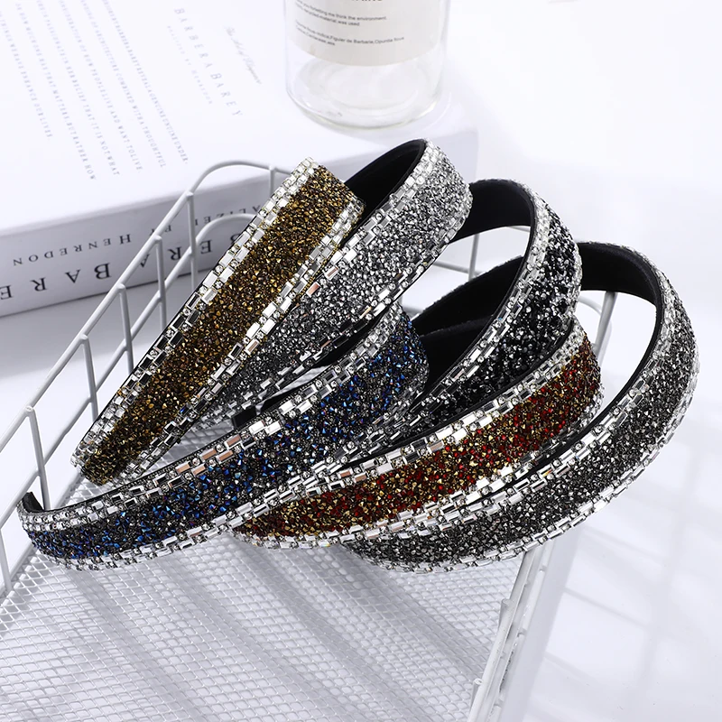  Hair accessories 2021 hair bands head designer rhinestone hairband faux diamond headband luxury bling for