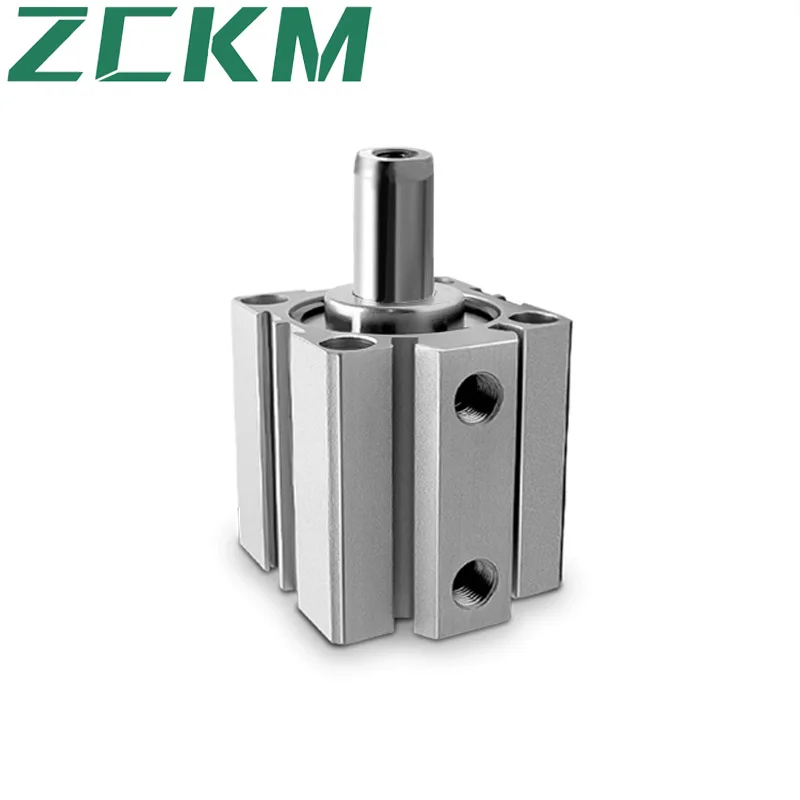 ZCKM Brand 63 Diameter SDA Series Compact Cylinder Double Acting Thin Type Adjustable Stroke Standard Pneumatic Air Cylinder