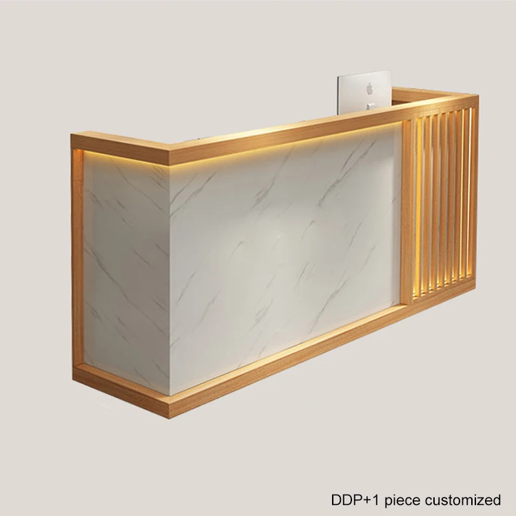 High quality 1pcs customized tiktok modenn office reception front reception desk