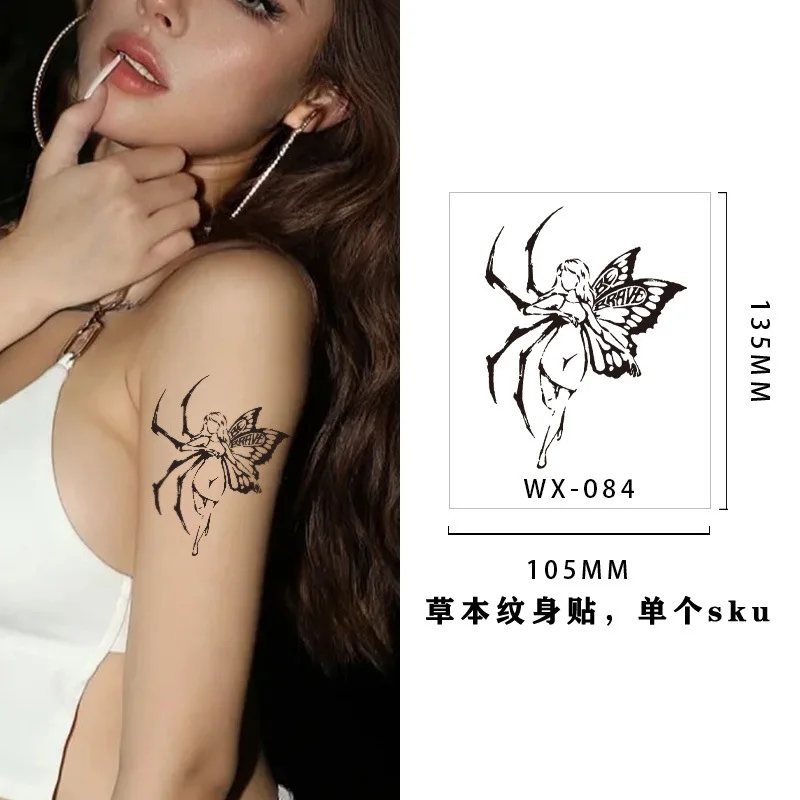 The latest small fresh herbal juice tattoo for men and women flowers tattoo one-time semi-permanent
