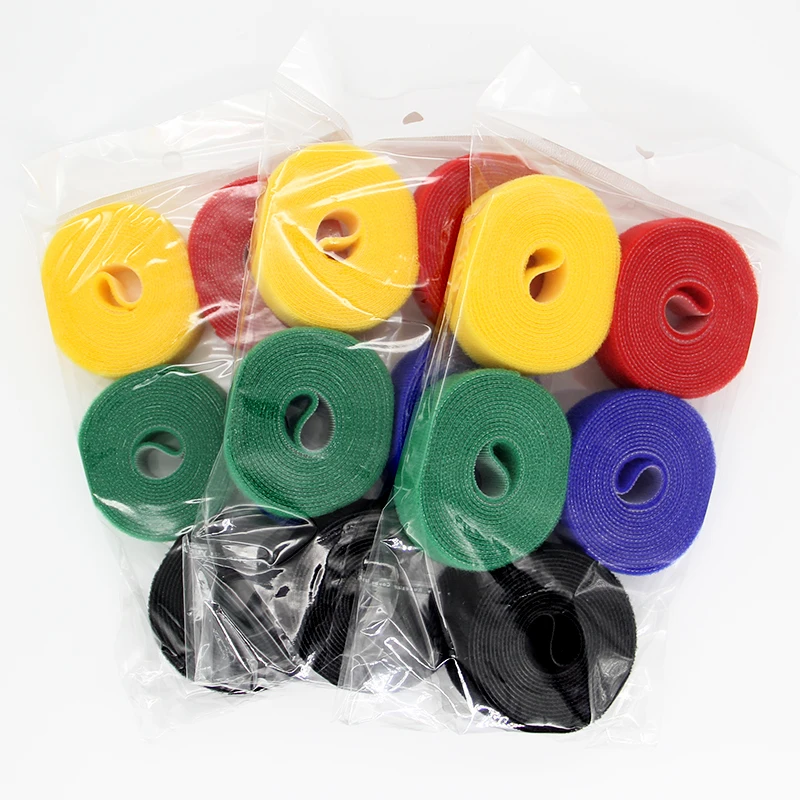 Nylon velcroes Cable Ties Self-Gripping Quick Wrap Cable Straps Hook & Loop Roll for Bundling Fastening Storage and Organization