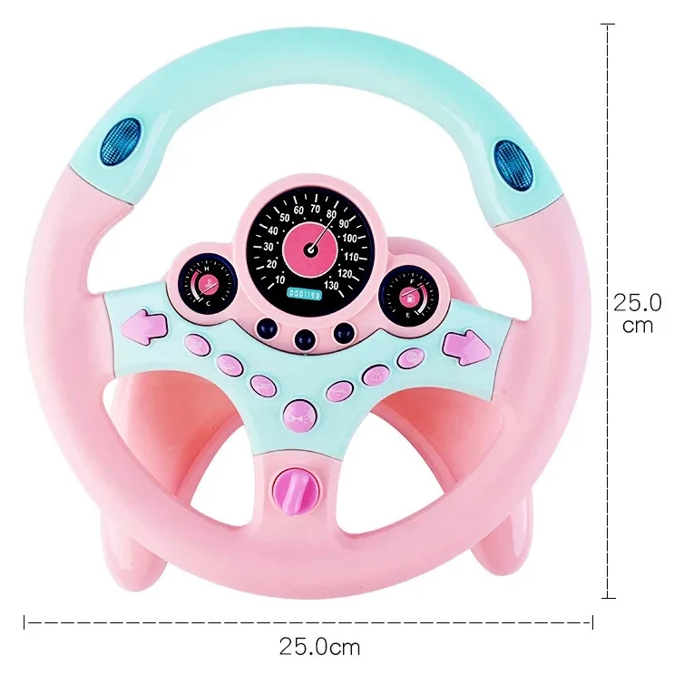 360 Degrees Rotates Steering Wheel Toy Plastic Car Driving Simulator Toys Kids Steering Wheel Toy