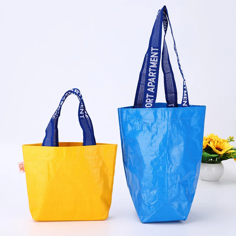 Wanli Customized Printing logo Waterproof Eco Friendly Reusable Grocery Folding Shopping Bag Rpet pp Laminated Woven Bag