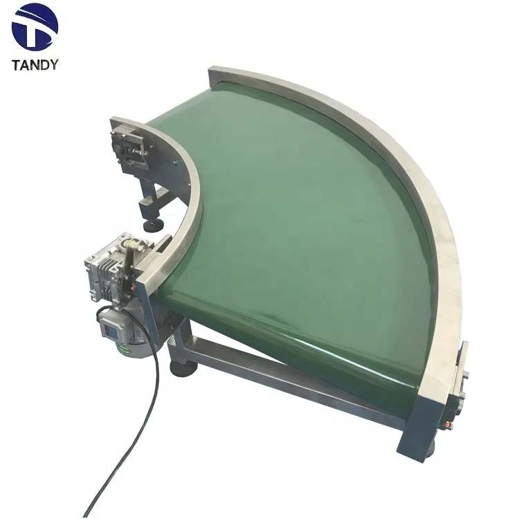 China high quality food grade white PU belt conveyor machine