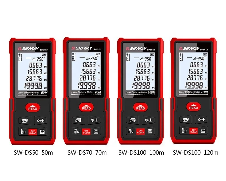 SNDWAY Handheld Laser Range Finder SW-DS50 70M 100M 120M  Infrared Electronic Ruler