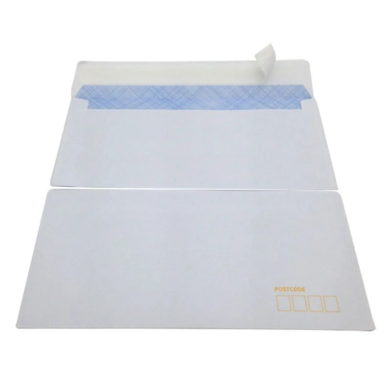 Self Adhesive White 90x145mm Kraft Color paper Cards and Commercial Envelopes For Mail and Invitation cards