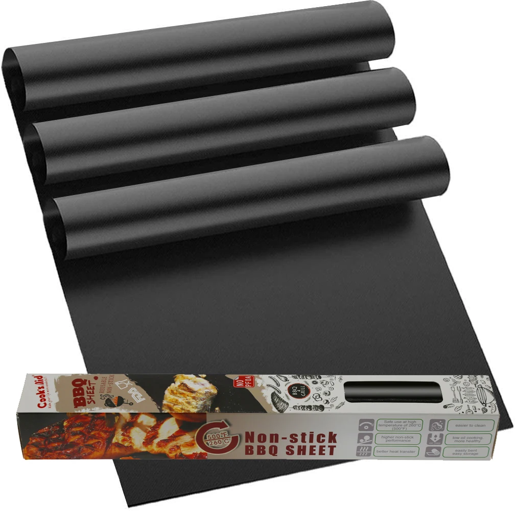 
Wholesale Heavy Duty Non-stick BBQ Grill Mat Oven Liner 
