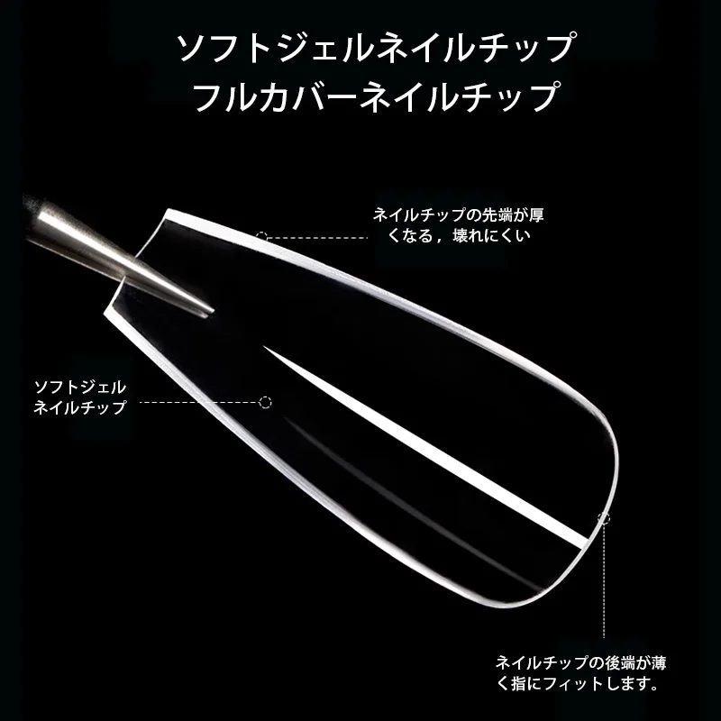 TSZS 240Pcs Soft Gel Fake Nail Tips Professional Full Cover Tips Soak Off Nail Extensions Medium Coffin Clear Press on Nails