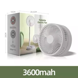 Home Folding Portable USB Rechargeable Remote Control Air Cooler Desk Table Floor Standing Electrical Mini Fan