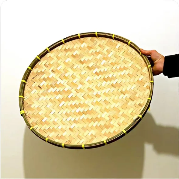 Bamboo Storage Basket Food Tray Drying Bamboo Household Container Bamboo Sieve Weave Fruit Basket