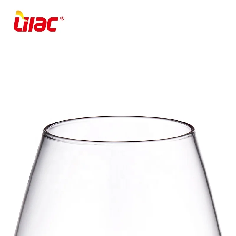 Lilac BSCI SGS LFGB 560ml wholesale long stem goblet glass crystal white red wine glasses for wedding
