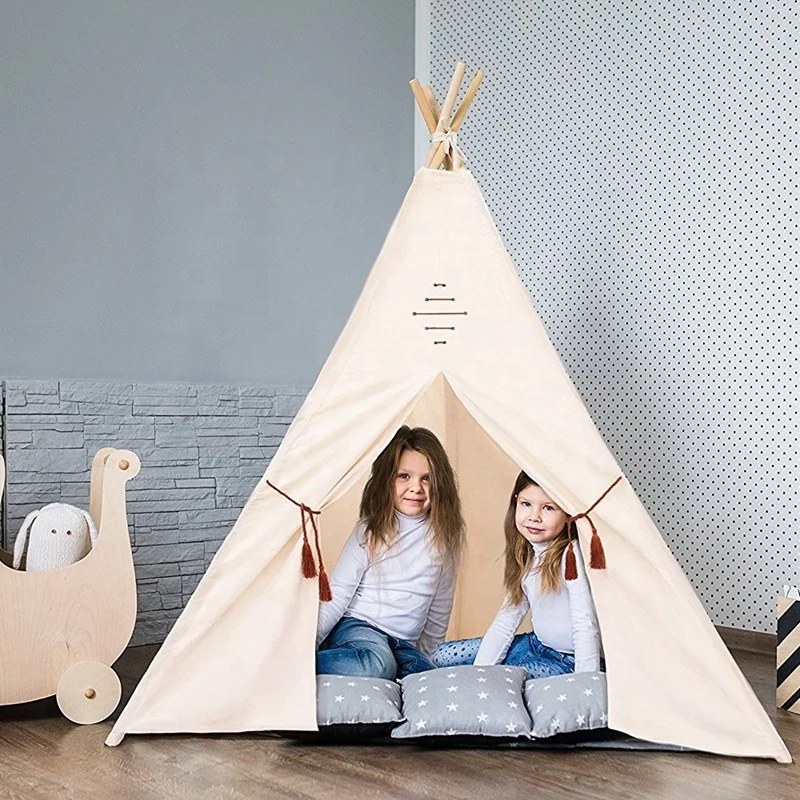 Висит вигвама палатка для продажи индийские оптом Крытый взрослых хлопчатобумажный комплект одежды для детей 2-3 детская игровая Палатка Домик игрушки для спорта 500 штук