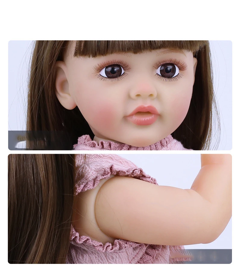 22inch vinyl reborn baby dolls with cloths bebe reborn realista newborn doll