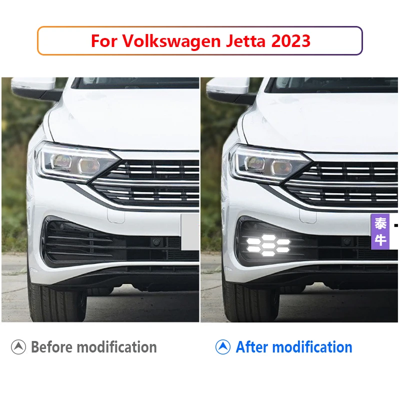 Source factory High quality Led drl  Daytime Running Light fog lamp led fog/driving lights For Volkswagen Jetta 2023