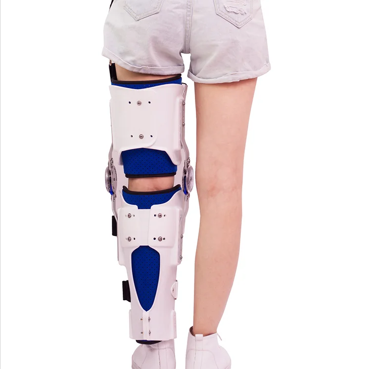 3d adjustable joint orthopaedic fixer device hinged knee sleeve support knee brace locked in extension