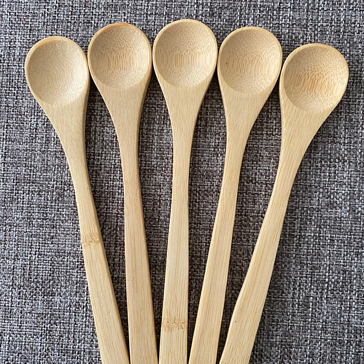Hot Selling Solid Eco Friendly Material Ramen Bamboo Soup Spoon Mini Wooden Spoon