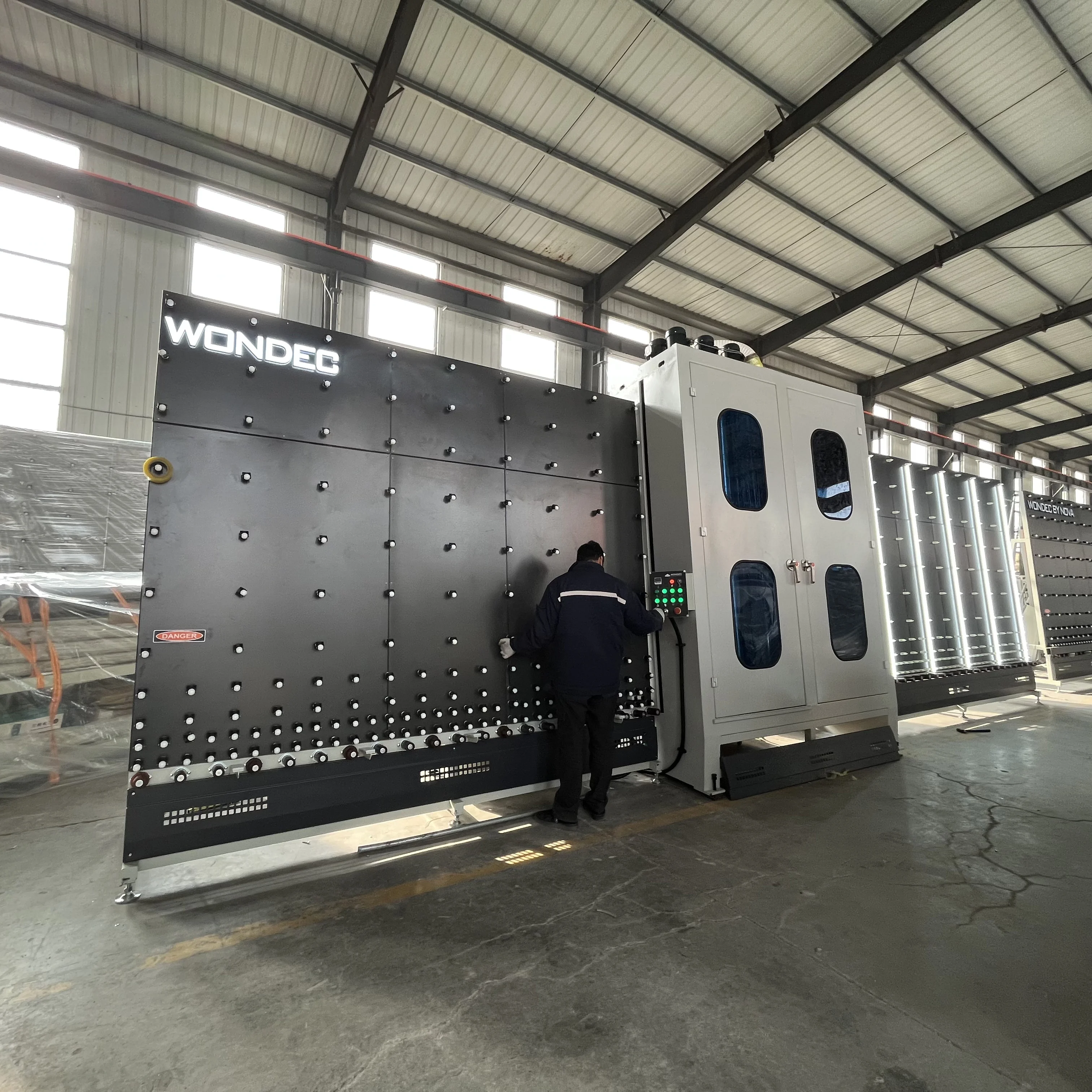 Insulating Glass Processing Vertical Glass Washing Machine Manufactures Glass Cleaning Drying Machinery