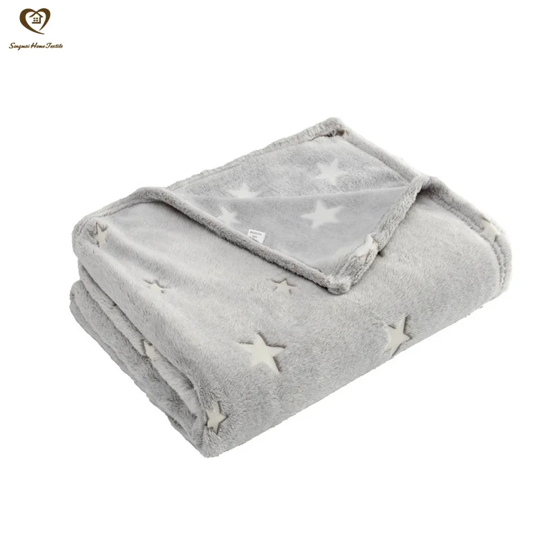 Songmai Luminous Star Shining Blanket Decoration Baby Gift Blanket Throw Blanket Glow In The Dark