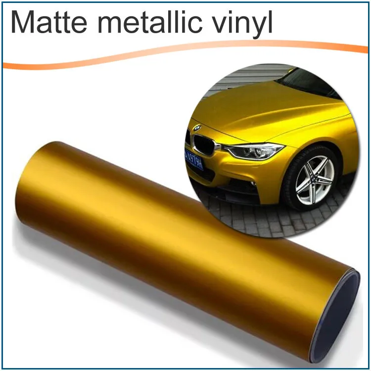 Anolly wholesale chrome Gold car wrapping vinyl film 1.52*18m for whole car decoration
