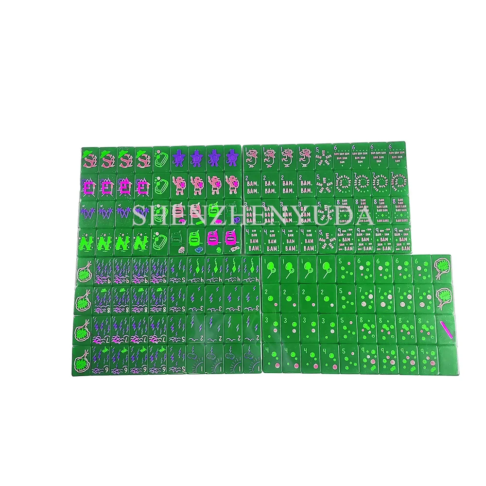 Light Blue SINGAPOREAN MAHJONG TILES custom American Mah jong Tiles Set with Your Design