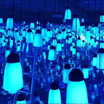 Novelty forest of resonating lamps with birdcall Christmas holiday event decoration landscape pendant light