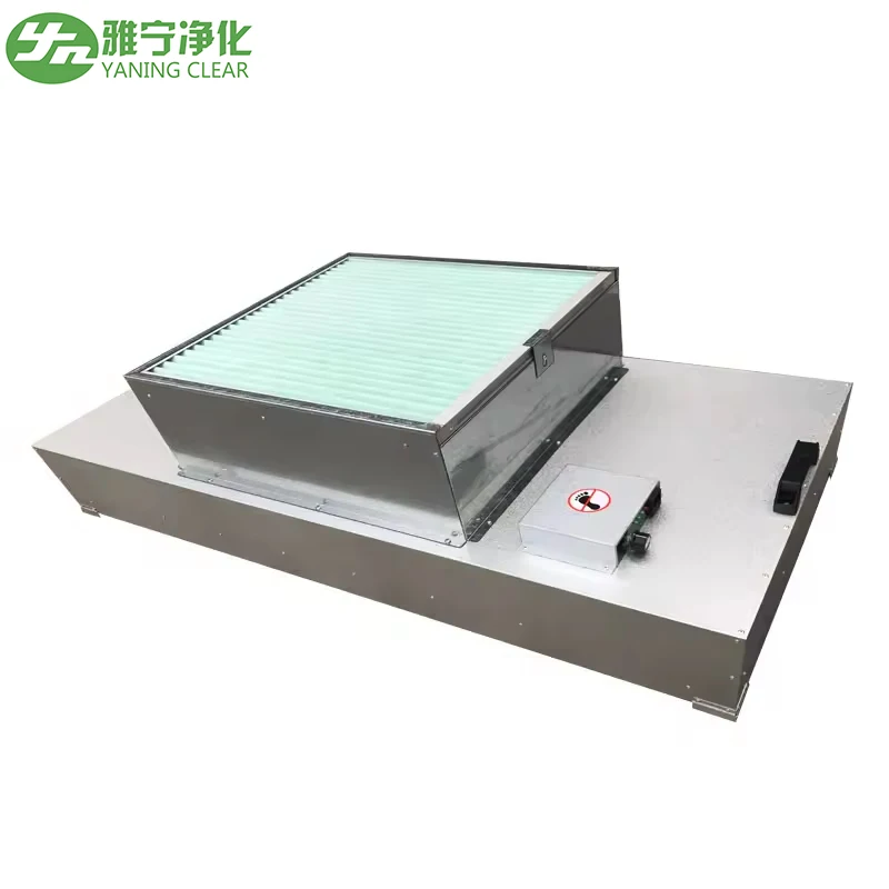 Extra Large Air FFU Fan Filter Unit Double Motor With Powder Coated Stainless Steel Air Cleaning Equipment