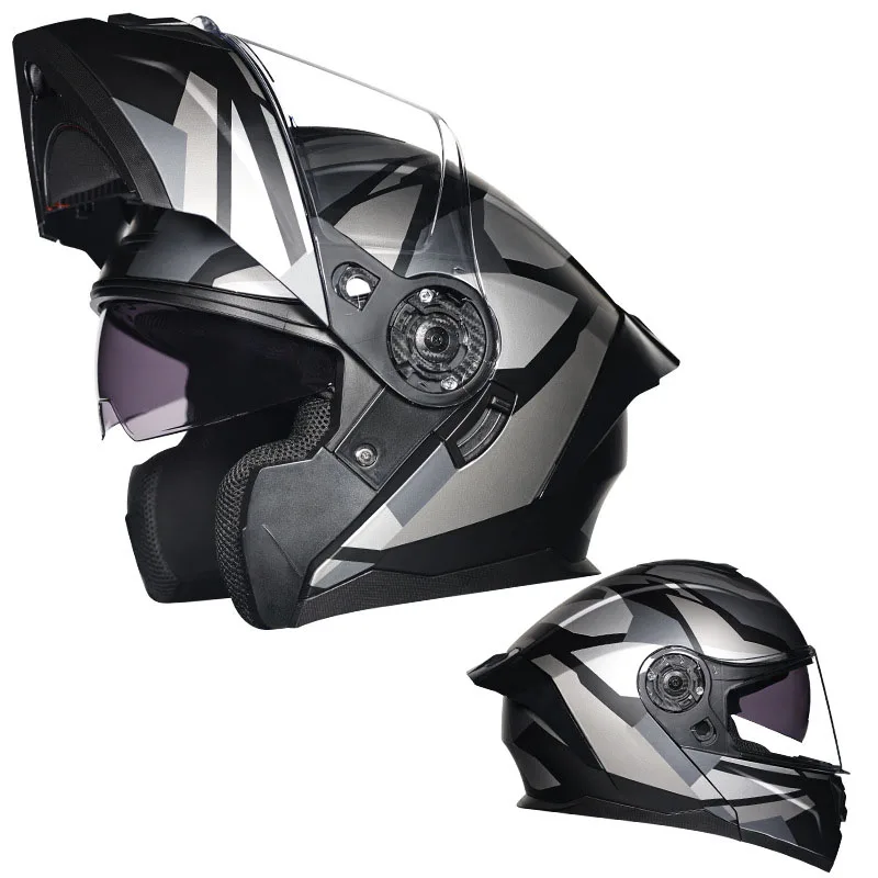 Motorcycle Helmet Four Seasons Cycling Men and Women V Uncover  DOT Double Mirror Full Helmet Full Cover Moto Helmet