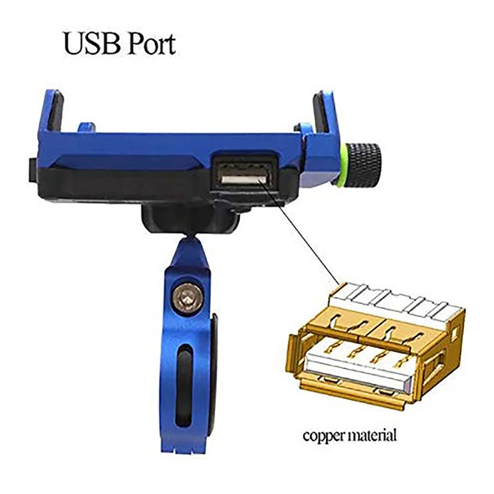 Водонепроницаемый мотоциклетный держатель телефона с USB зарядным устройством алюминиевое крепление на