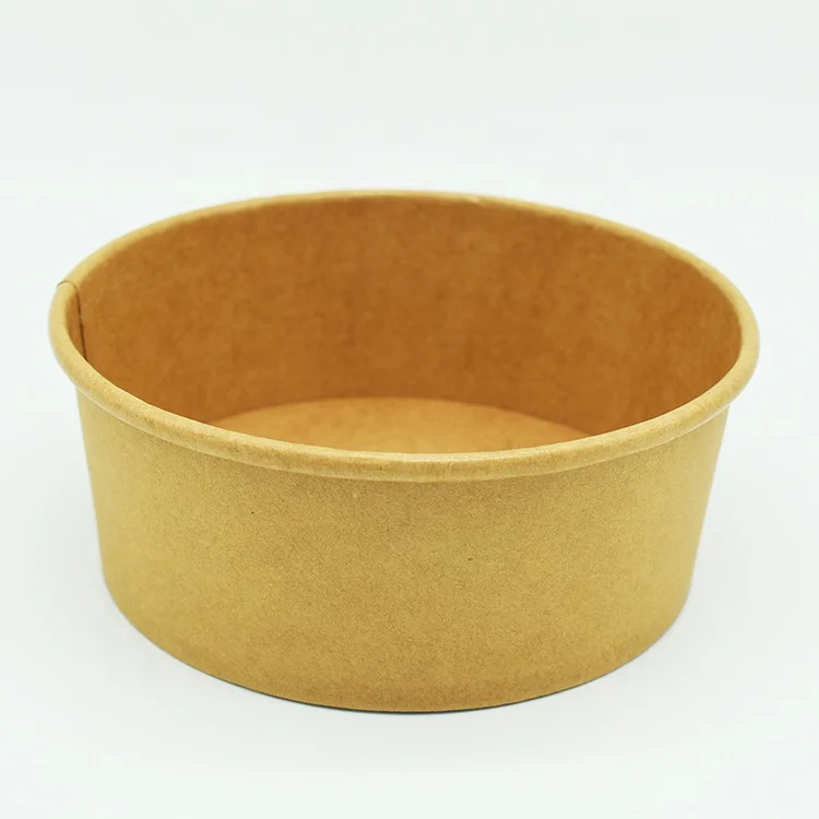 
Printed Paper Bowl Kraft Paper Salad Takeaway Packaging 