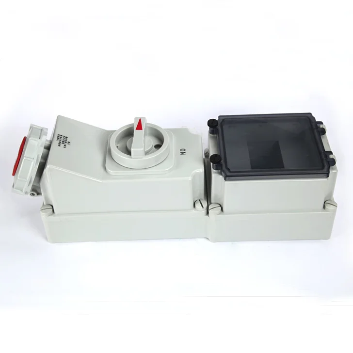 CHENF Blue Red CEE/IEC Socket with DUO Interlock and DIN Standard Rail IP67 230V 400V CF7050 CF5634 CF5630 CF5633 CF5635 CF5638