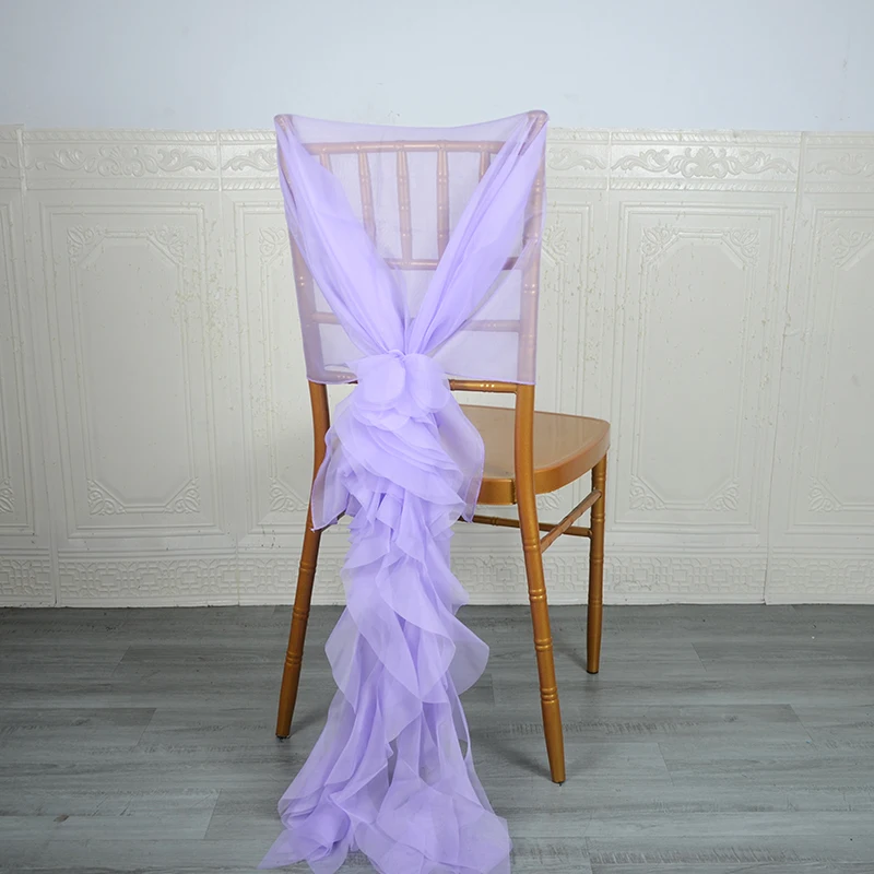 European Style Cheap Organza Wedding Hotel Banquet Decorative Chair Sashes Chair Cover Bow Sashes