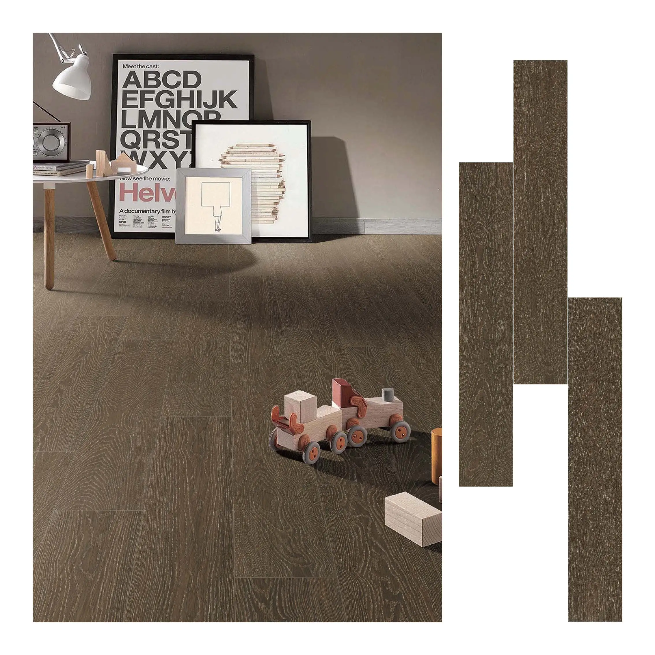 20*120cm Exterior Glazed Elevation Wooden Strip Indoor Ceramic Wood Look Porcelain Floor Tile