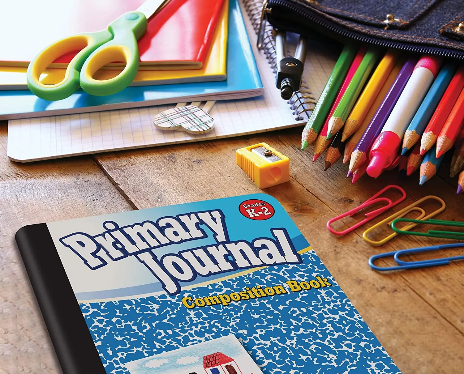 Custom 12 Pack Dotted Line Wide Ruled Composition Book Daily Journal Children Notebooks for Primary Students