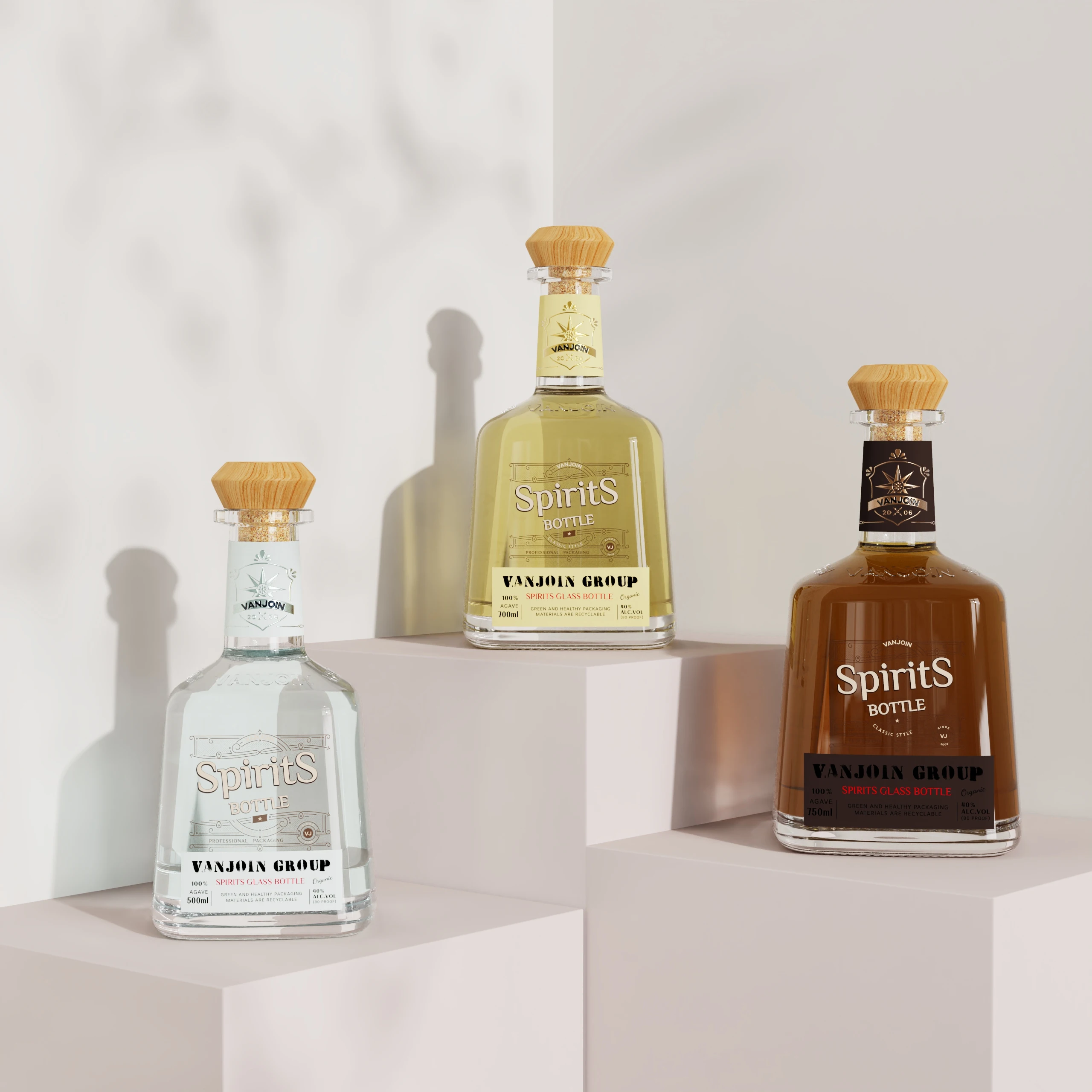 Weekly Deals 500ml Square Super Flint Glass Bottles for Non-alcohol Drink Tequila Bulk Mini Tequila Bottles Christmas Gifts 2024