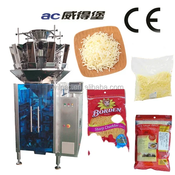 Shredded Cheese Sachet Pillow Bag Weighing Vertical Packaging Machine Paper,plastic Packaging 140~460mm 10 Heads 10~1000g 1600ml