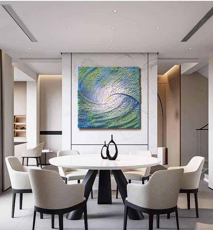 Real three-dimensional painting abstract gradual change modern simple hanging painting designer custom decorative painting