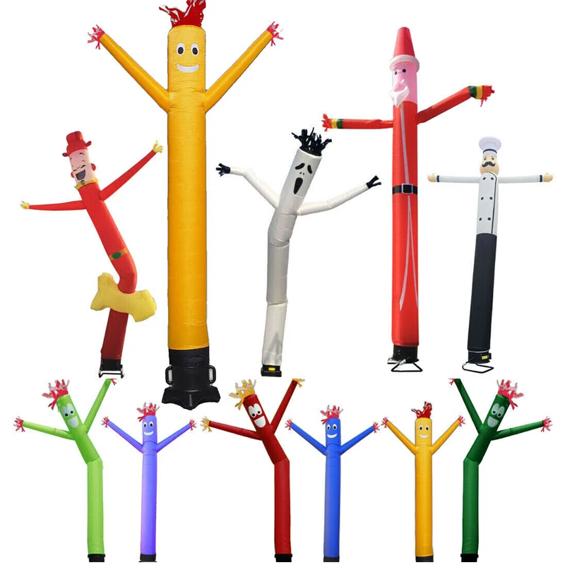 custom outdoor PVC giant air tube inflatable dancer advertising sign sky wave greeting dancing man