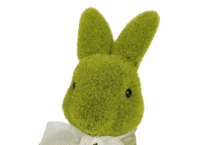 New Arrival Bunny Easter Decoration Plush Long Ears Black Eyes Yellow Easter Rabbit Bunny Ornament