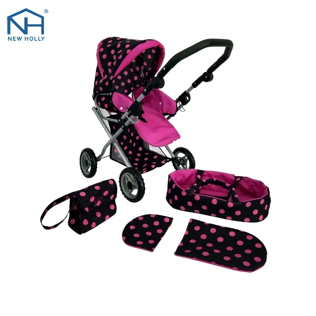 DOLL STROLLER WITH CARRY COT AND BAG