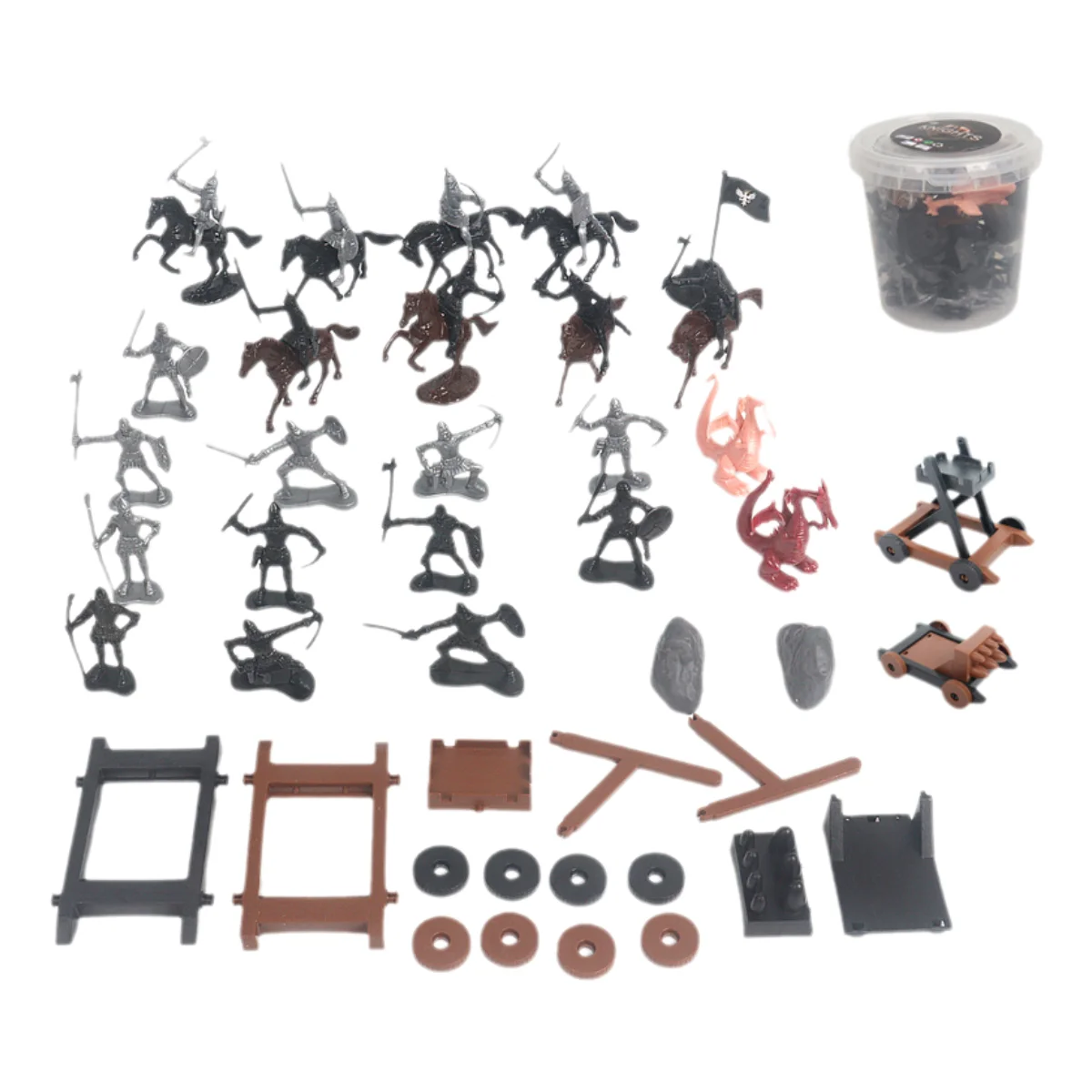 PP material Wholesale Roman Soldier Play-set 49pcs Ancient Soldier Set for Simulate siege warfare kids 3+