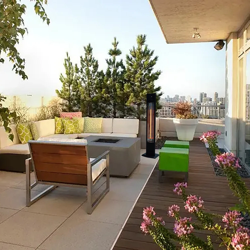 Remote Control Outdoor Heater 2000W Far Infrared Heating Portable Electric Patio Heater