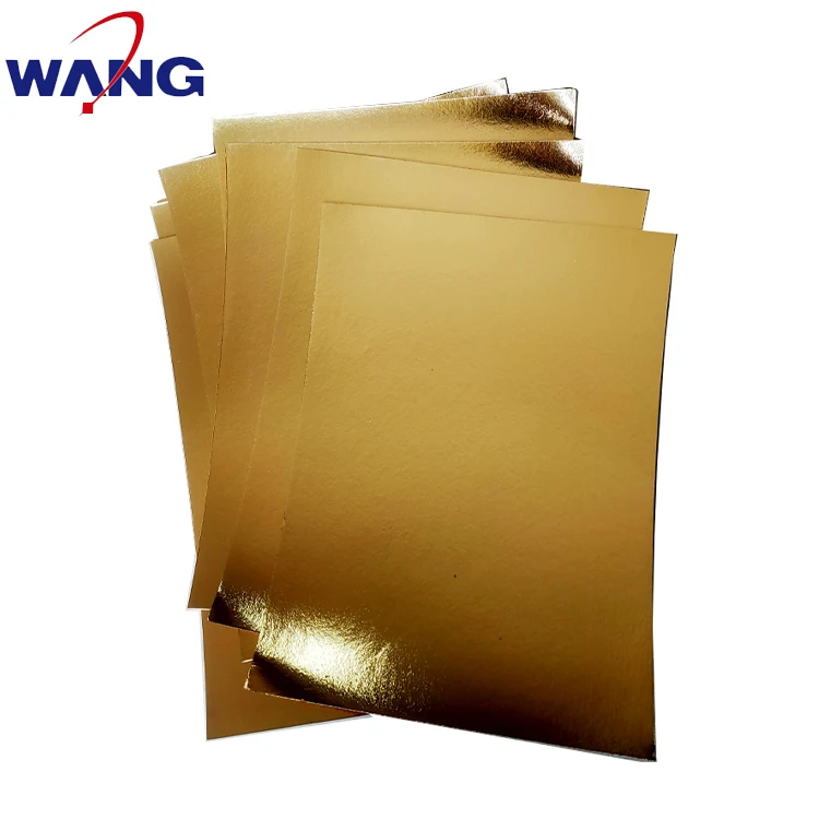 Metallic Cardstock Craft Cardboard Gold Silver Mirror Foil Roll Wrap Gift Packaging Metallic Paper Roll For Labels