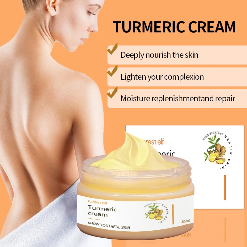 Turmeric Skincare Set Private Label Anti Acne Dark Spot Whitening Soap Serum Scrub Cream Facial Wash Face Skin Care Set (new)