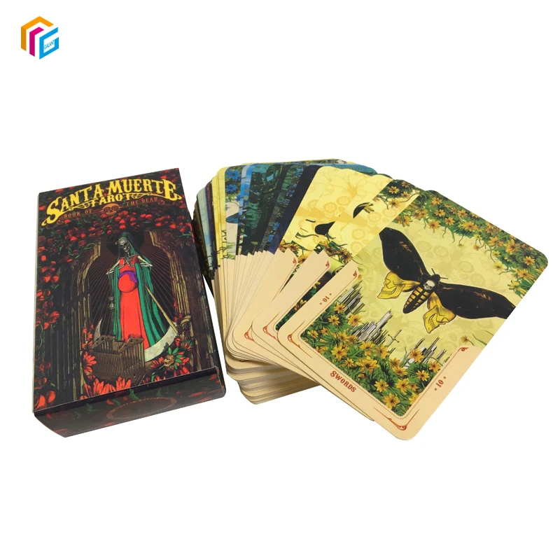 Custom OEM Printing Original Gold Foil Tarot Cards Deck Oracle Card Customized Tarot Cards With Guidebook