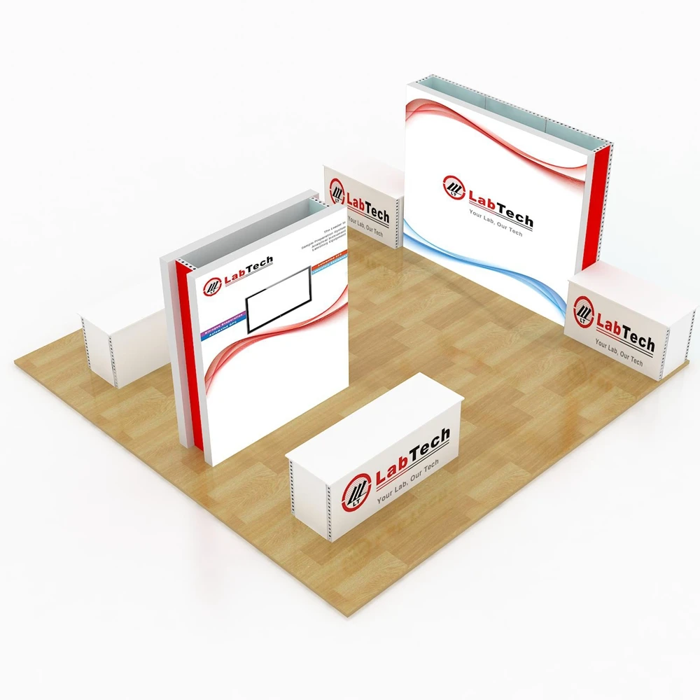 
Trade Show Exhibition Perfume Folding Tarde Wall Panels Construction Shows Craft Booth Display 
