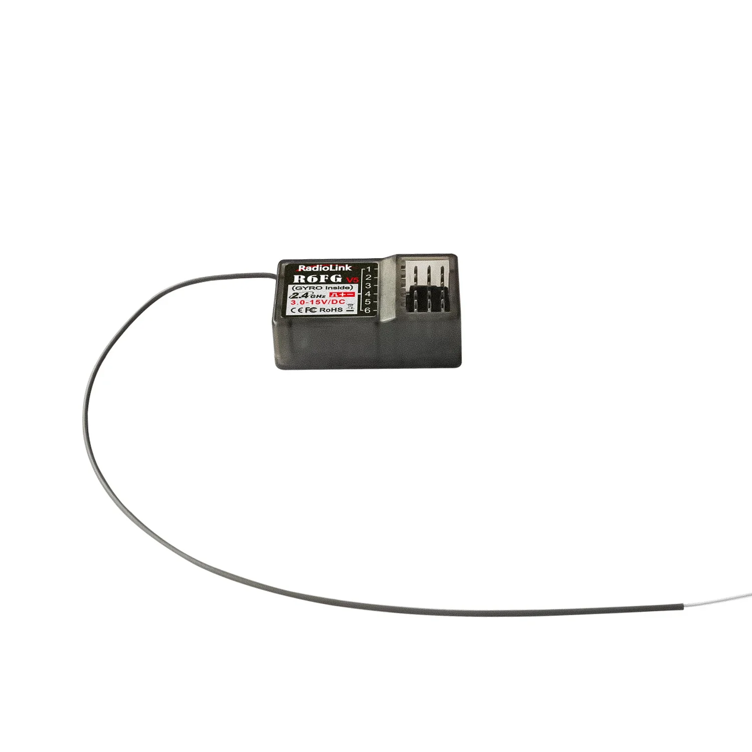 RadioLink R6FG V5 6 Channel Gyro Receiver for RC Remote Controller Car Boat Model RC8X/RC6GS/RC4GS/T8FB/T8S Transmitter