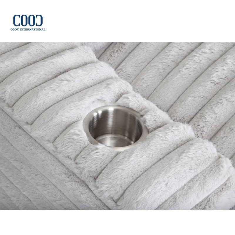 Modern Chaise Lounge Furniture Corduroy Fabric Loveseat Cinema Sleeper Sofa Living Room Sofa